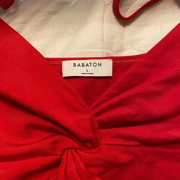 Aritzia - red tie crop top - Picture 2 of 3